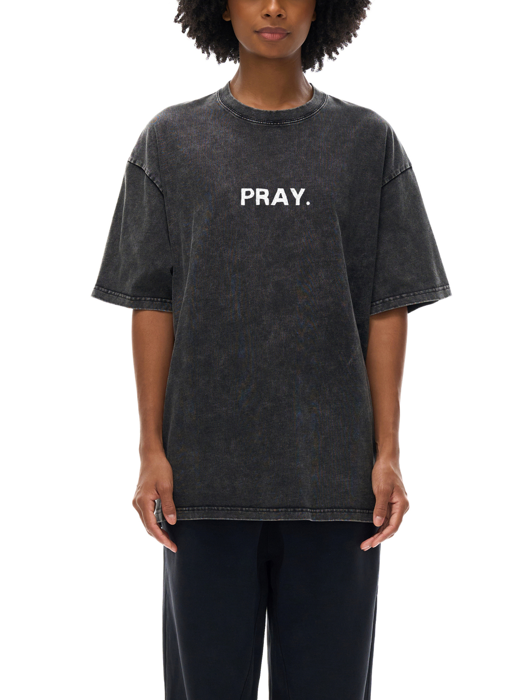 Snow Washed Oversized Cotton T-Shirt