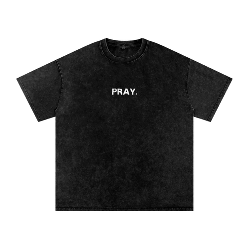 Snow Washed Oversized Cotton T-Shirt
